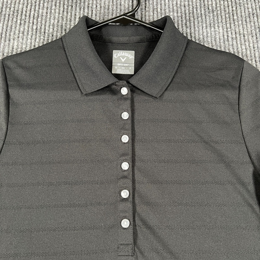 Callaway Polo Shirt Womens Small Black Short Sleeve Golf Outdoor Casual Active